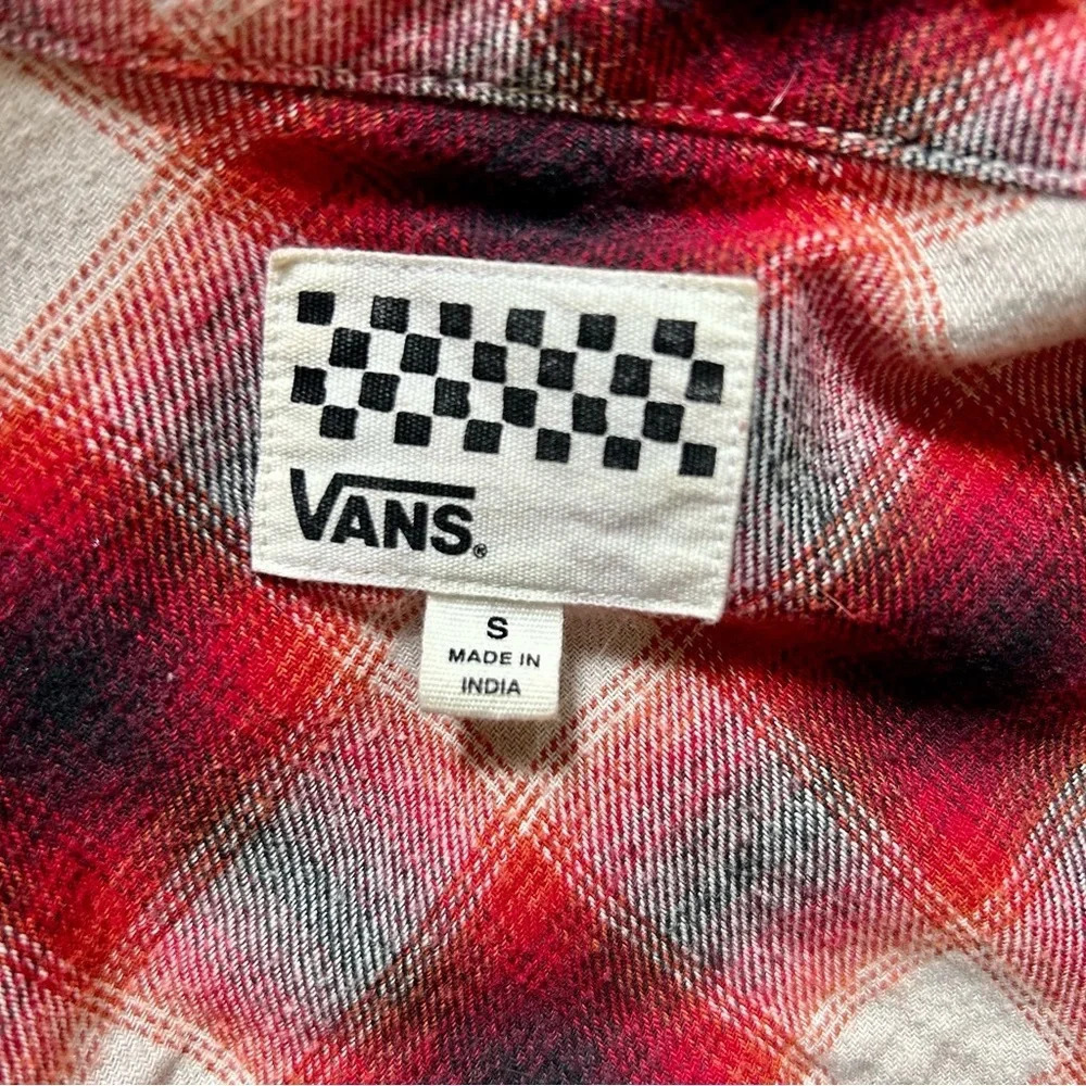 Vans Women’s Plaid Flannel Button Up Shirt - Picture 7 of 9